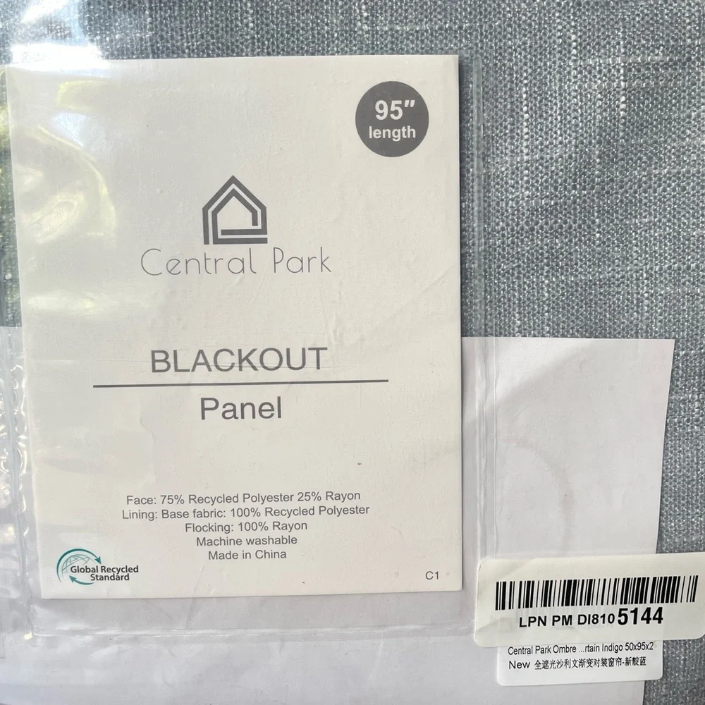 Ombré Full Blackout Curtain Panels 95” Cream White to Indigo Blue New in Package - Picture 11 of 11